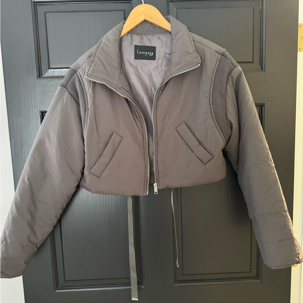 Gray Women's Cropped Jacket